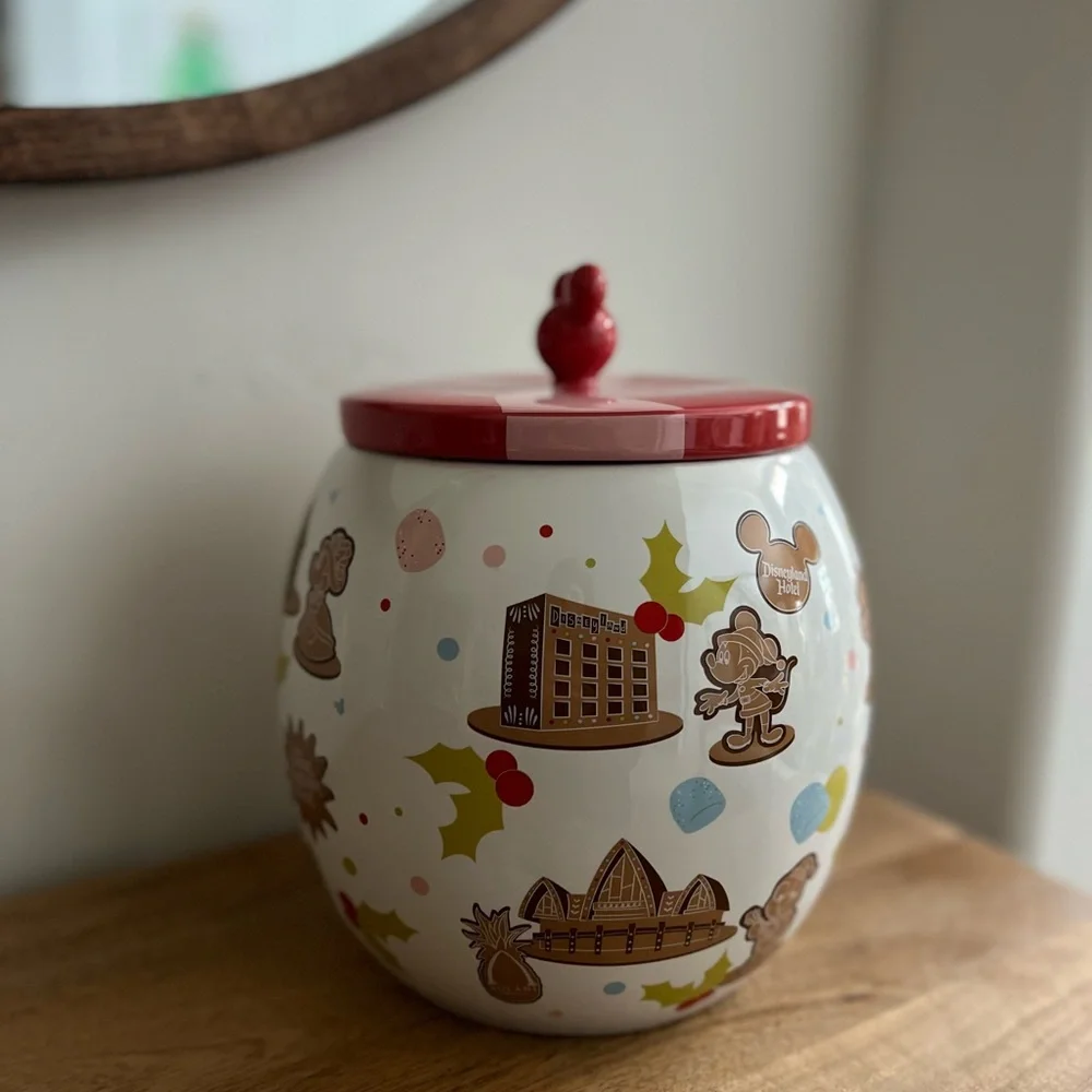 Disney Parks 2024 Christmas Holiday Mickey Resort Gingerbread Display Cookie Jar